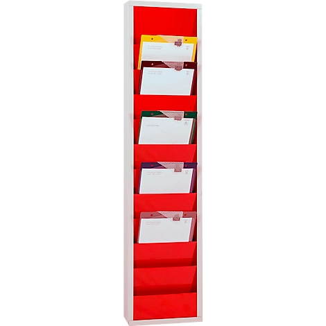 Werkstattplaner Eichner 9019-00201, einreihig, für 10 Auftragstaschen, rot